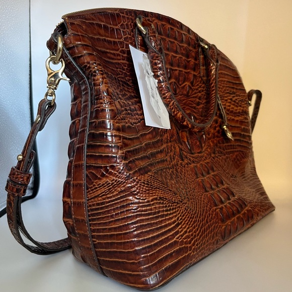BRAHMIN Large Pecan Duxbury Satchel! - Picture 3 of 12